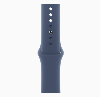 Apple Watch Series 10 GPS 46mm Silver Aluminum Case with Sport Band Denim (Спортивный ремешок синего цвета) (M/L, 160–210 mm) MWWM3