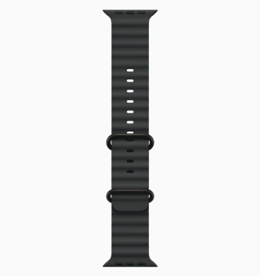 Apple Watch Ultra 2 (2024) GPS + Cellular 49mm Natural Titanium Case with Black Ocean Band (Черный корпус из титана, ремешок Ocean черного цвета)